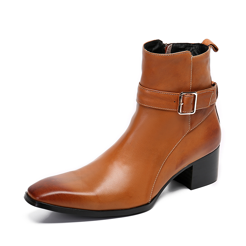 Winter Brown Buckle Pointed Me - огляд і ціна Men Formal Wear With Boots