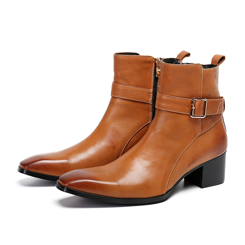 Winter Brown Buckle Pointed Me - огляд і ціна Men Formal Wear With Boots