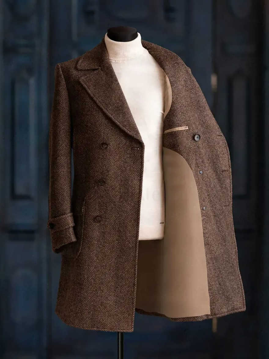 Modern Men Herringbone Overcoa - огляд і ціна Men Formal Wear Modern