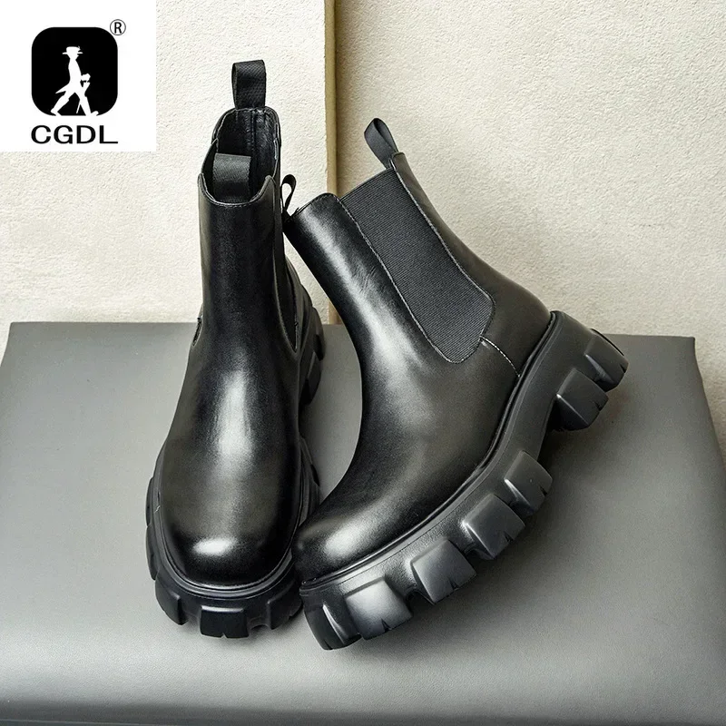 Genuine Leather Thick-soled Me - огляд і ціна Men Formal Wear With Boots